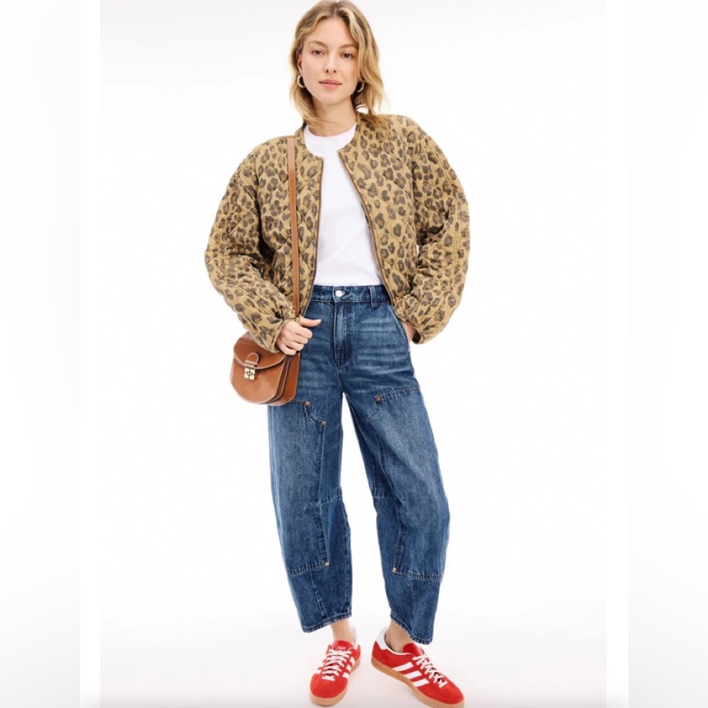 Blank NYC Animal Print Jacket with Collar